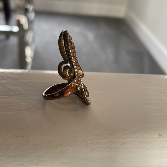 Cache silver and rhinestone crystal ring size 6 - Picture 7 of 7